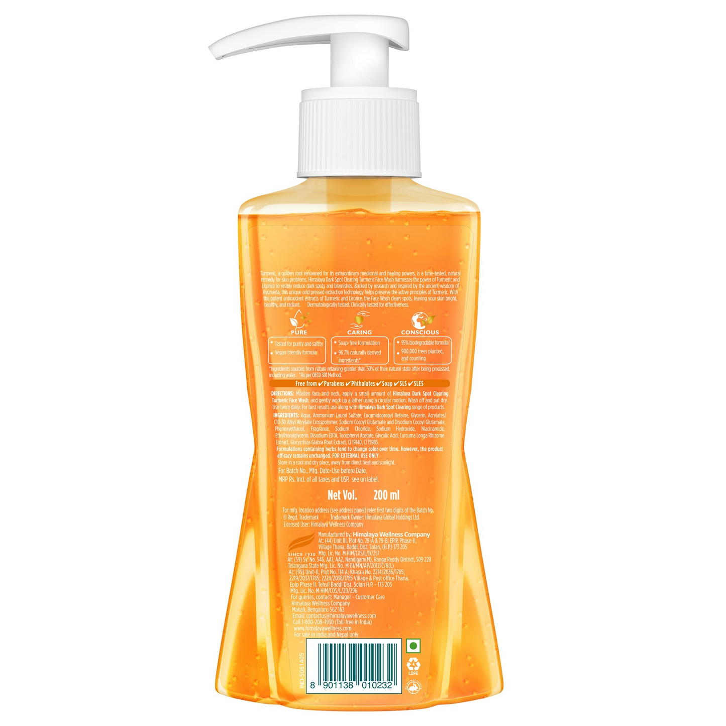Himalaya Herbals Dark Spot Clearing Turmeric Face Wash - Swadesiicart