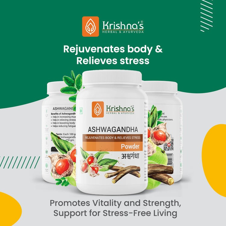 Krishna's Herbal & Ayurveda Ashwagandha Powder | Swadesiicart