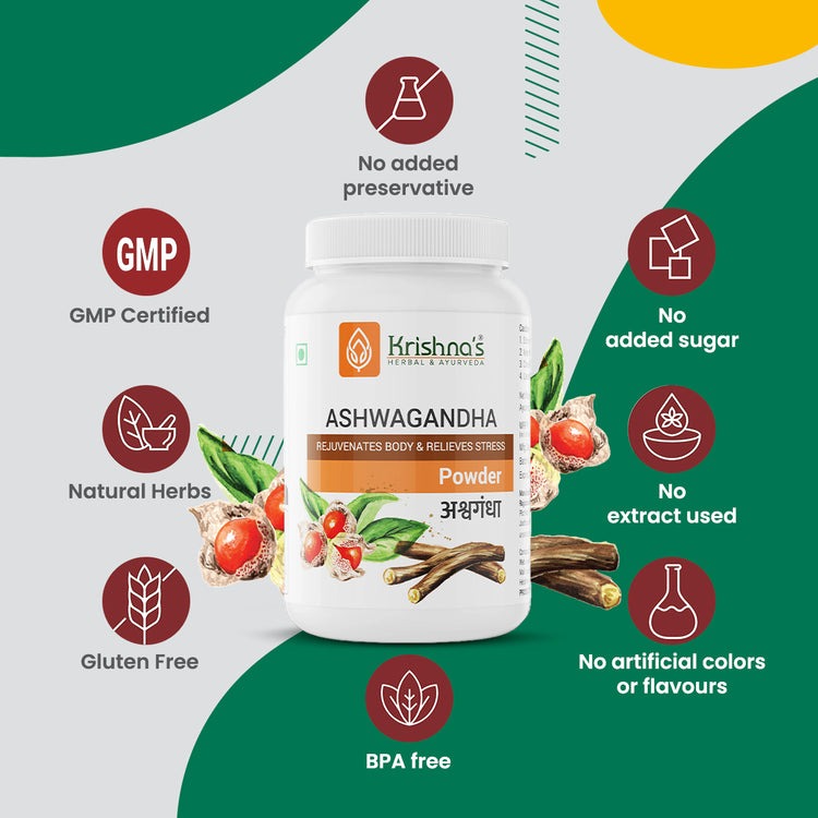 Krishna's Herbal & Ayurveda Ashwagandha Powder | Swadesiicart