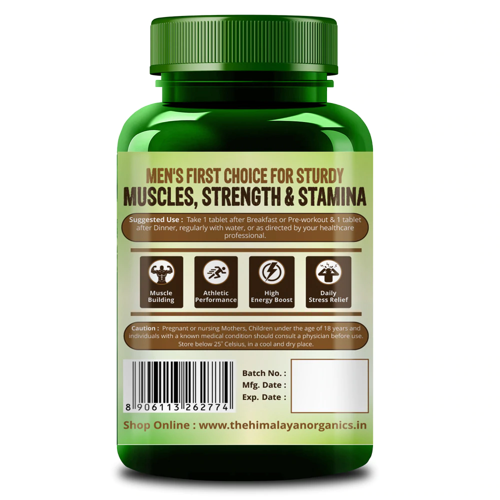 Himalayan Organics Plant Based Testosterone Booster Vegetarian Capsules | Swadesiicart