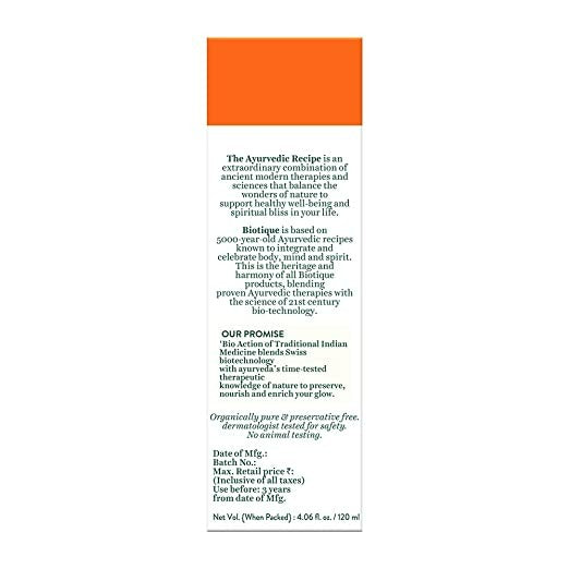 Biotique Advanced Ayurveda Bio Morning Nectar Visibly Flawless Sun Protector 30+SPF UVA/UVB Sunscreen - Swadesiicart