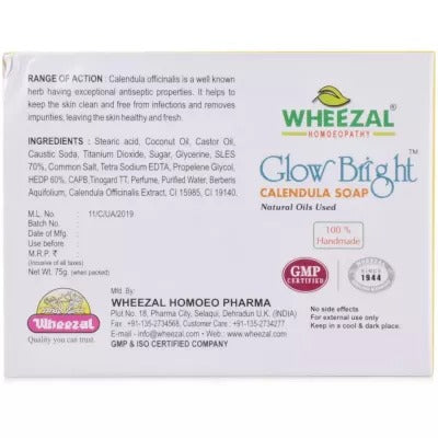 Wheezal Glow Bright Calendula Soap - Swadesiicart