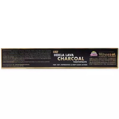 Wheezal Hekla Lava Charcoal Toothpaste - Swadesiicart