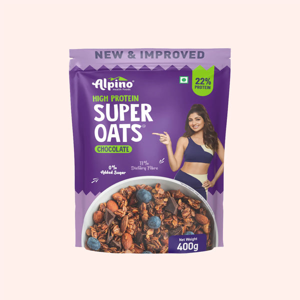Alpino High Protein Super Rolled Oats Chocolate - Swadesiicart