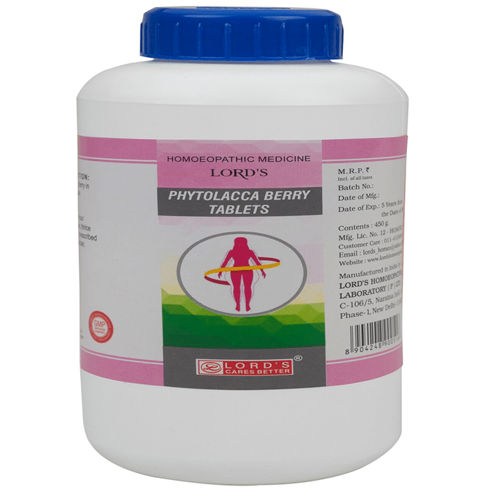 Lord's Homeopathy Phytolacca Berry Tablets - Swadesiicart