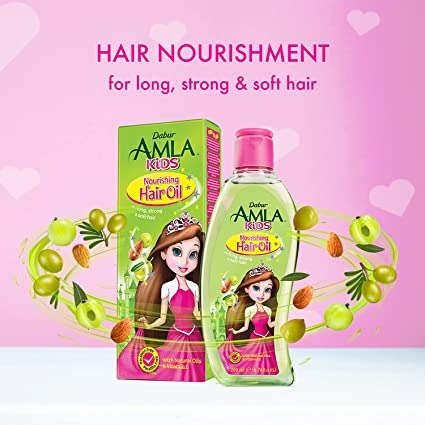 Dabur Amla Kids Nourishing Hair Oil | Gentle Amla Oil for Children's Hair Growth & Strength - Swadesiicart