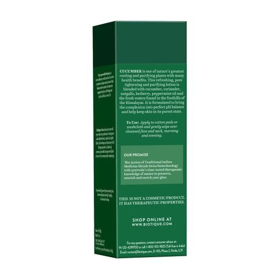 Biotique Bio Cucumber Pore Tightening Freshener With Himalayan Waters - Swadesiicart