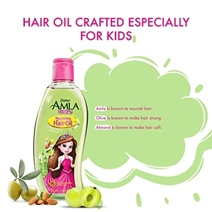 Dabur Amla Kids Nourishing Hair Oil | Gentle Amla Oil for Children's Hair Growth & Strength - Swadesiicart