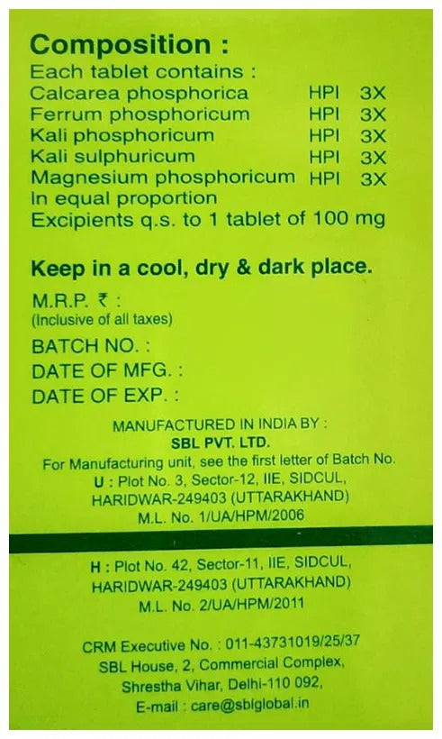 SBL Homeopathy Bio-Combination 15 Tablets - Swadesiicart