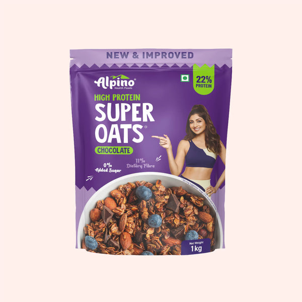 Alpino High Protein Super Rolled Oats Chocolate - Swadesiicart