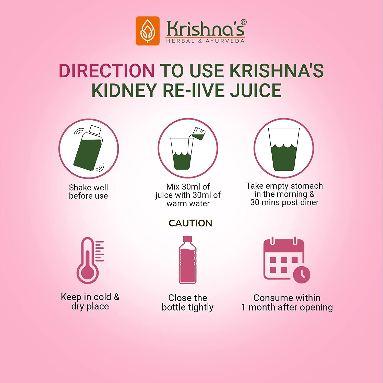 Krishna's Herbal & Ayurveda Kidney Relive Juice - Swadesiicart