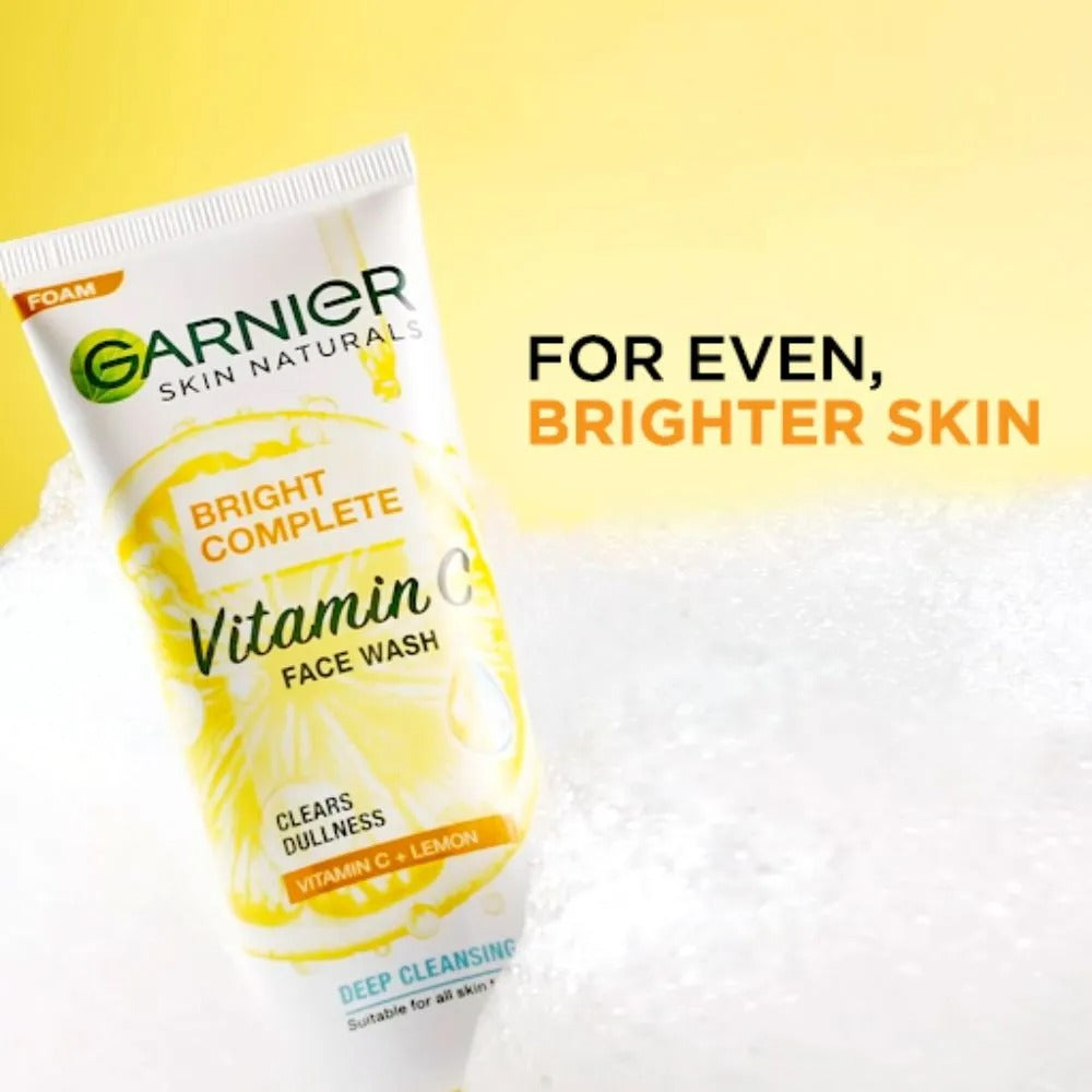 Garnier Bright Complete Vitamin C Facewash - Swadesiicart