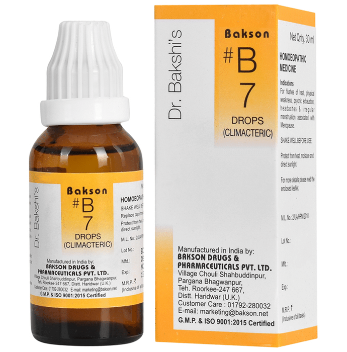 Bakson's Homeopathy B07 Drops | Swadesiicart