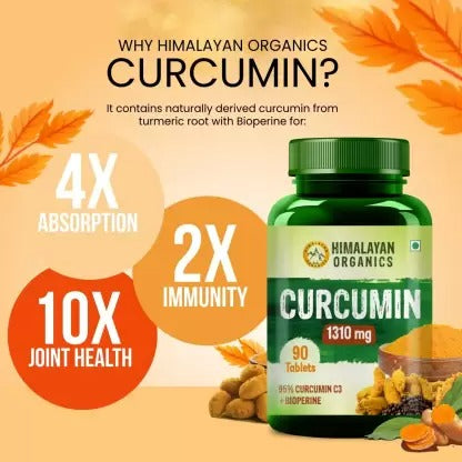 Himalayan Organics Curcumin Tablets - Swadesiicart
