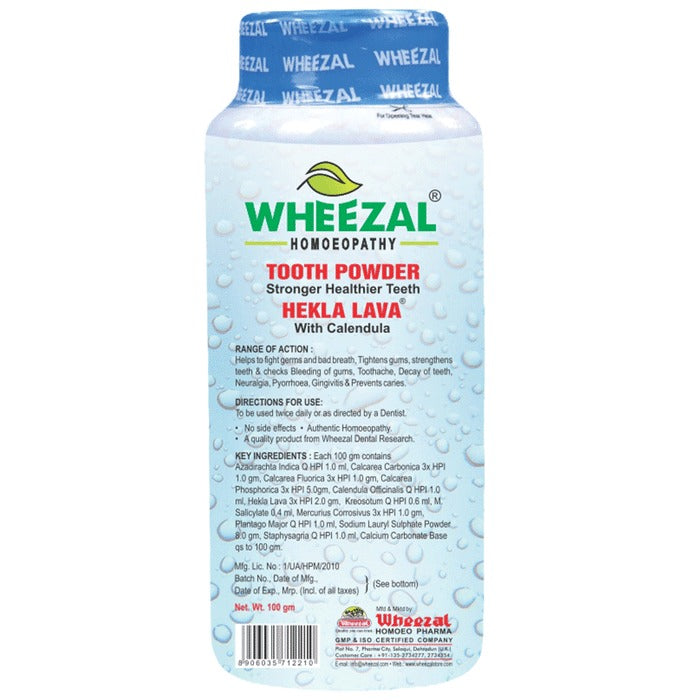 Wheezal Hekla Lava Tooth Powder - Swadesiicart
