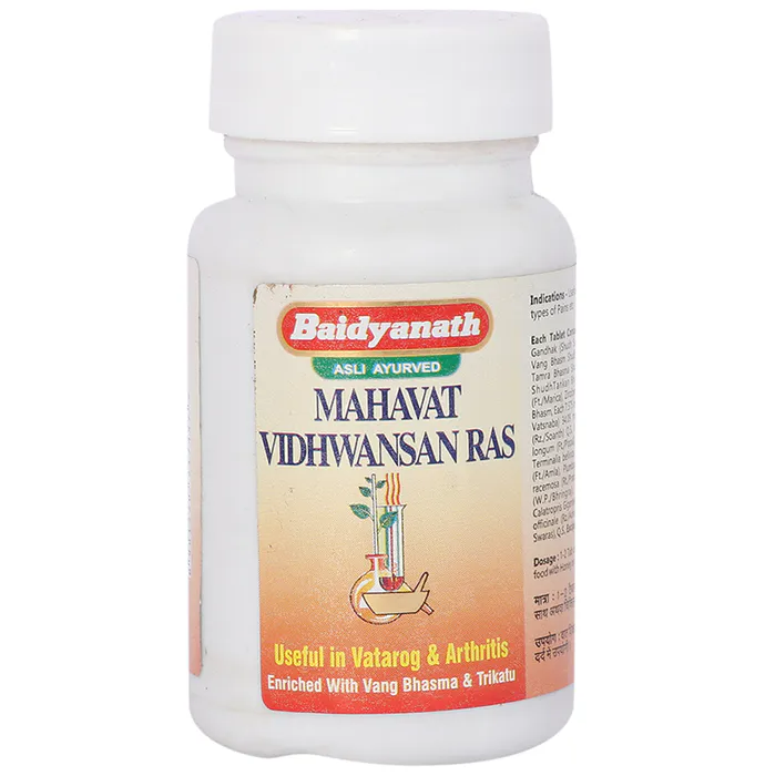 Baidyanath Jhansi Mahavat Vidhwansan Ras 80 Tabs - Ayurvedant Pvt. Ltd.