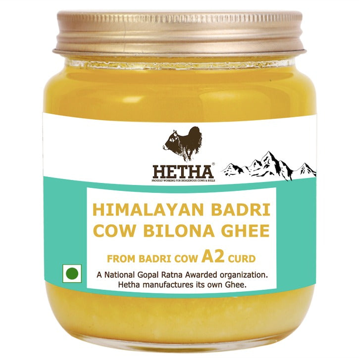 Hetha Himalayan Badri Cow A2 cultured Bilona Ghee / A2 Ghee | Organic and Pure Cow Ghee | Made From Grass Fed A2 Cow's Milk - Swadesiicart