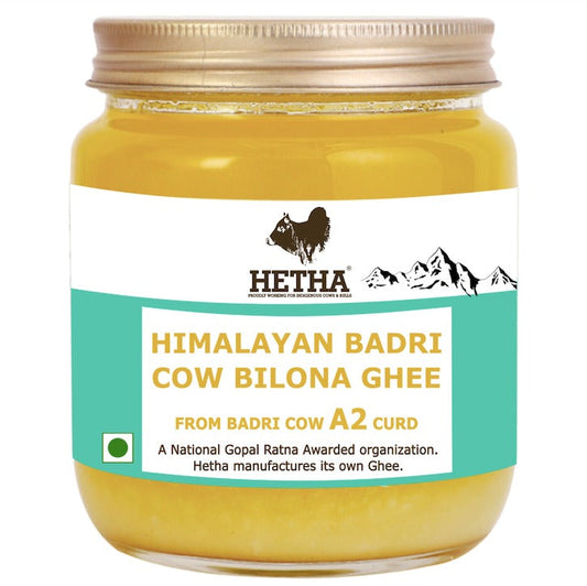 Hetha Himalayan Badri Cow A2 cultured Bilona Ghee / A2 Ghee | Organic and Pure Cow Ghee | Made From Grass Fed A2 Cow's Milk - Swadesiicart