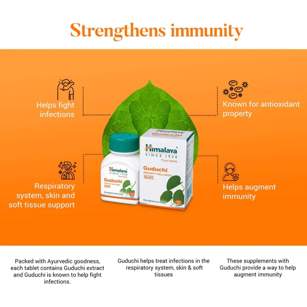 Himalaya Herbals - Guduchi Immunity Wellness - Swadesiicart