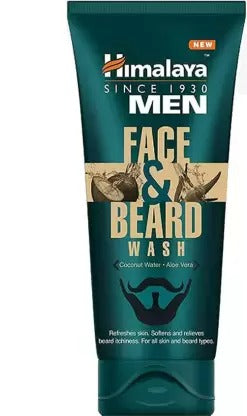 Himalaya Men Face and Beard Wash | 2-in-1 Ayurvedic Cleanser for Face & Beard