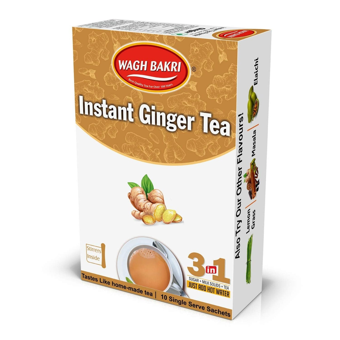 Wagh Bakri Instant Premix Ginger Tea - Swadesiicart