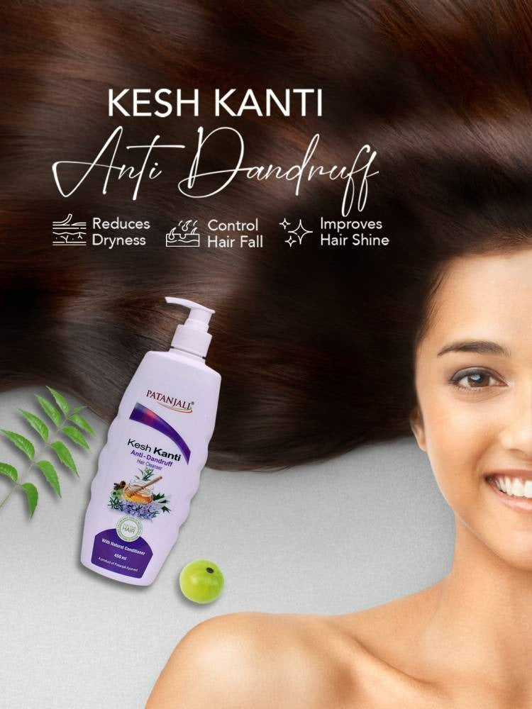 Patanjali Kesh Kanti Anti Dandruff Shampoo | Herbal Dandruff Control & Scalp Care Shampoo - Swadesiicart