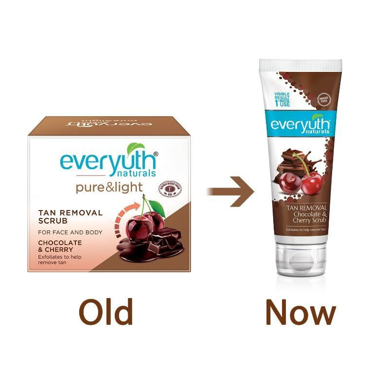 Everyuth Naturals Chocolate And Cherry Tan Removal Scrub - Swadesiicart