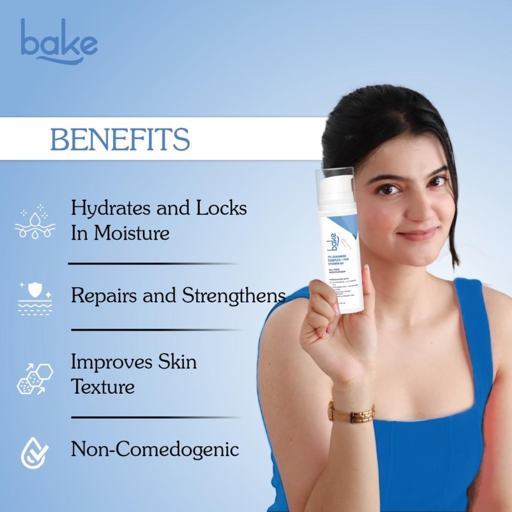 Bake Super Glow+ Oil Free Ceramide Barrier Repair Moisturiser | Swadesiicart