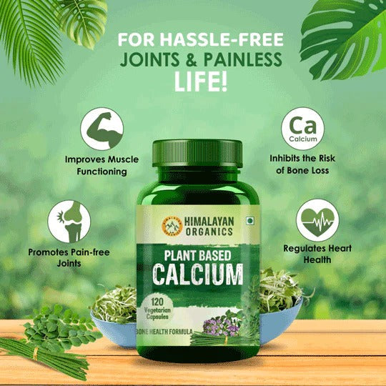 Himalayan Organics Plant Based Calcium Vegetarian Capsules | Swadesiicart