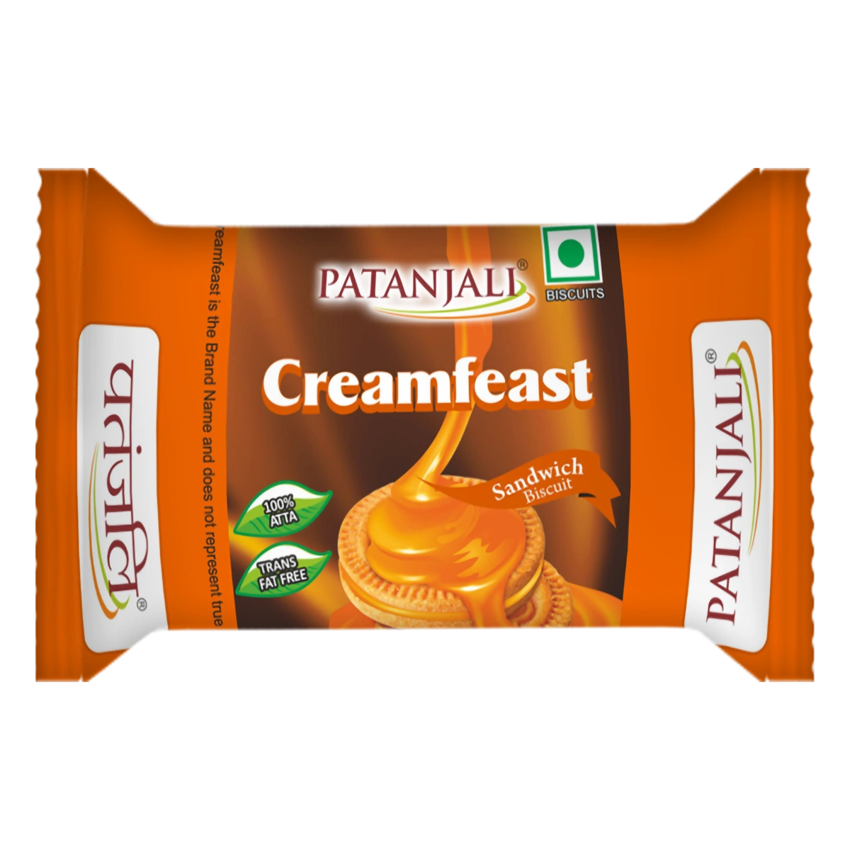 Patanjali Cream Feast Orange Biscuits (Pack of 10) - Swadesiicart