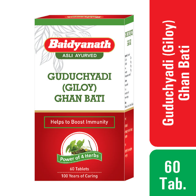Baidyanath Nagpur Guduchi Giloy Ghanbati | Classical Ayurvedic Giloy Extract Tablets - Swadesiicart
