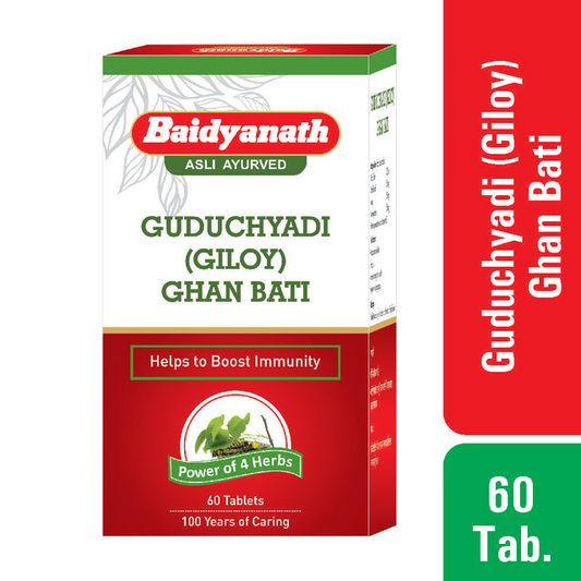Baidyanath Nagpur Guduchi Giloy Ghanbati | Classical Ayurvedic Giloy Extract Tablets - Swadesiicart