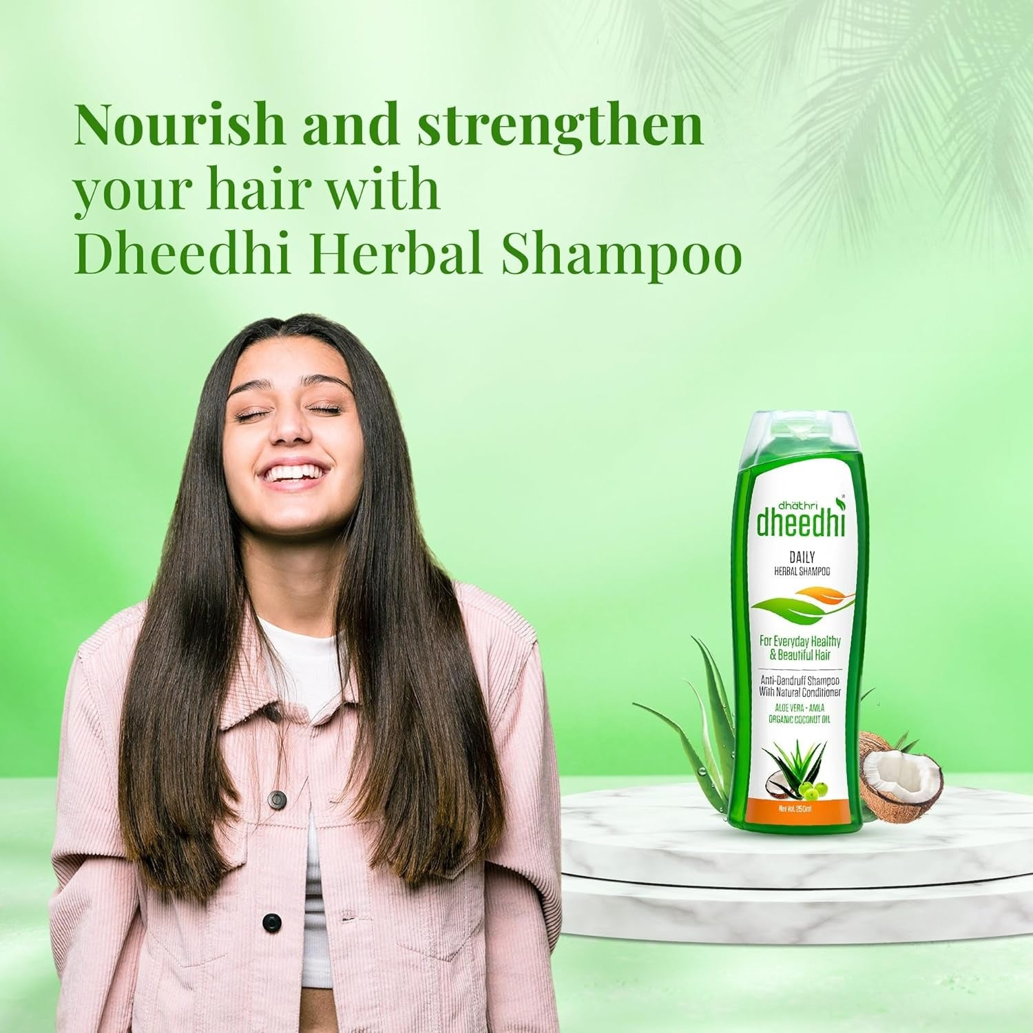 Dhathri Ayurveda Dheedhi Daily Herbal Shampoo - Swadesiicart