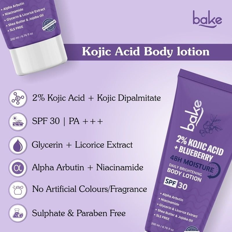 Bake 2% Kojic Acid Body Lotion SPF 30 | Swadesiicart