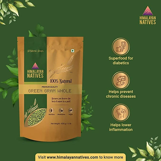 Himalayan Natives Green Gram Whole - Swadesiicart