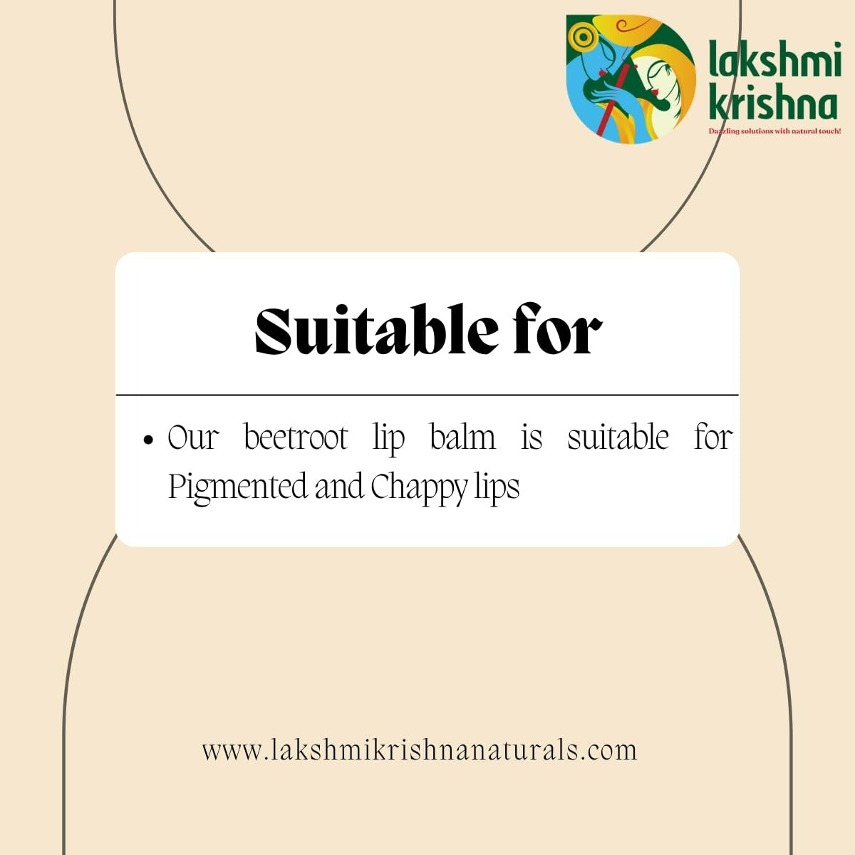 Lakshmi Krishna Naturals Beetroot Lip Balm - Swadesiicart