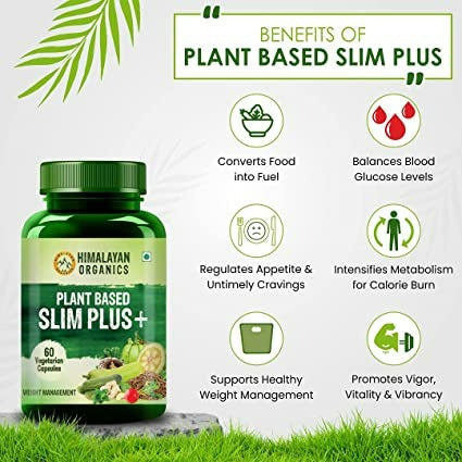 Himalayan Organics Plant Based Slim Plus + Vegetarian Capsules - Swadesiicart
