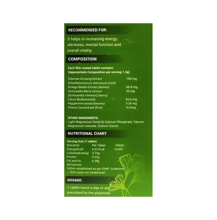 LDD Bioscience Homeopathy Ginseng GB Plus Tablets - Swadesiicart