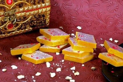 Ghasitaram Pure Kesari Kaju Katli Sweets | Swadesiicart