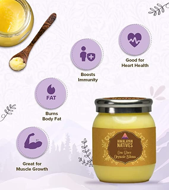 Himalayan Natives Organic Cow Bilona Ghee | Made From Grass Fed Cow's Milk | Organic Ghee | Swadesiicart