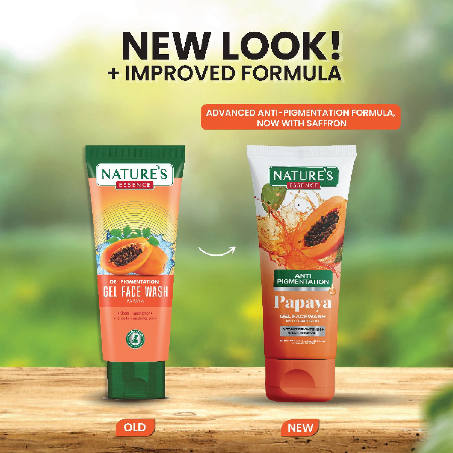 Nature's Essence Flawless Gel Face Wash (Papaya) - Swadesiicart