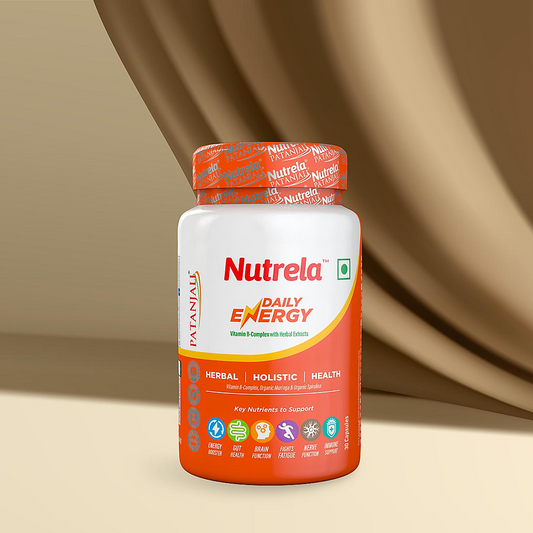 Patanjali Nutrela Vitamin B-Complex Capsules | Complete B Vitamins for Energy & Nerve Health - Swadesiicart