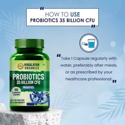 Himalayan Organics Probiotics 35 Billion CFU Prebiotics Vegetarian Capsules - Swadesiicart