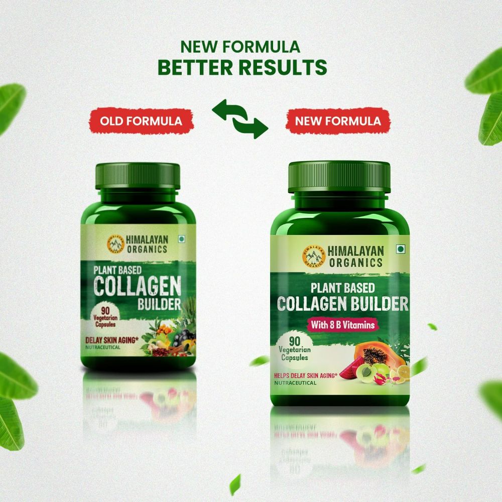 Himalayan Organics plant based Collagen Builder Whole Food Vegetarian Capsules - Swadesiicart