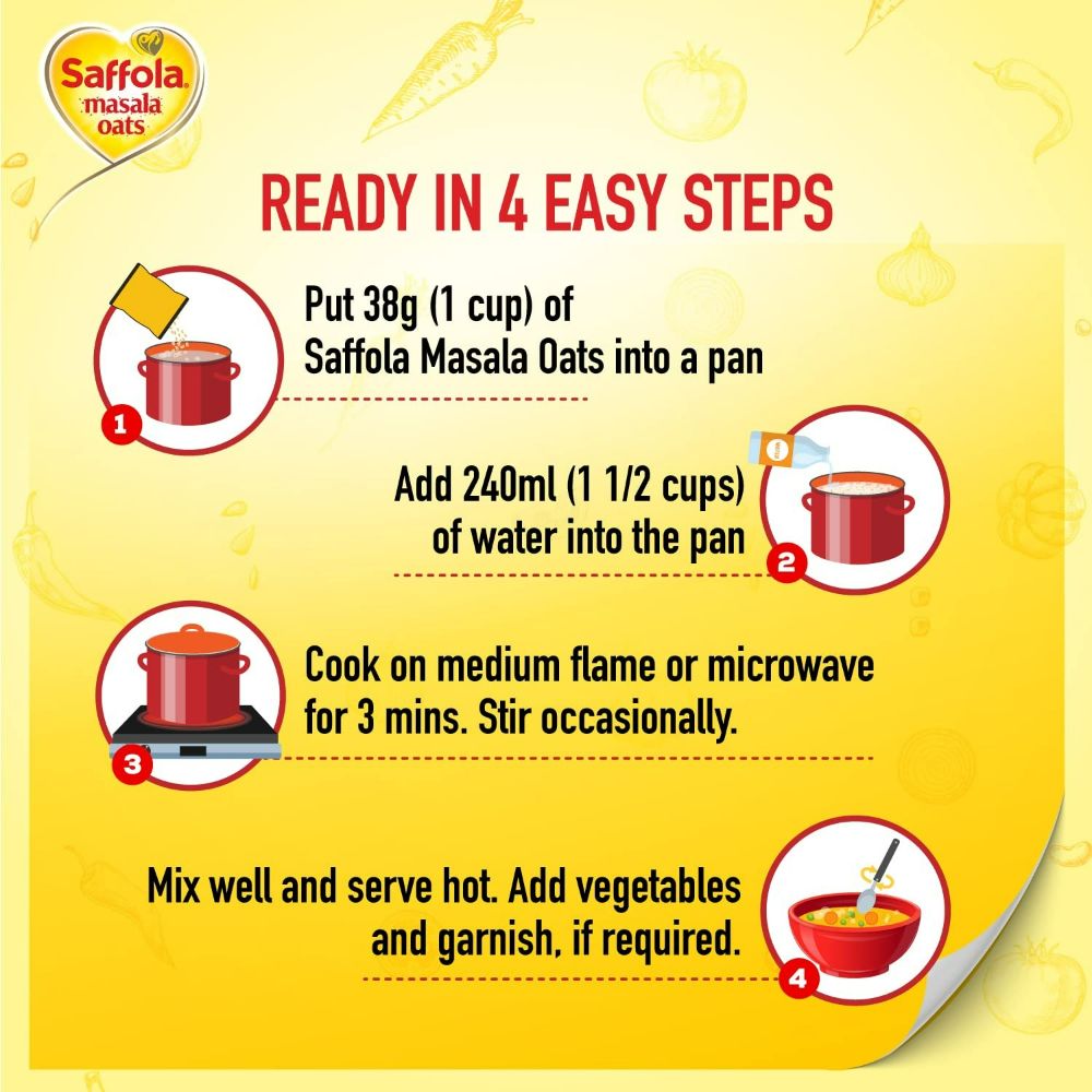 Saffola Masala Oats Veggie Twist - Swadesiicart