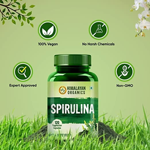 Himalayan Organics Spirulina Vegetarian Capsules - Swadesiicart