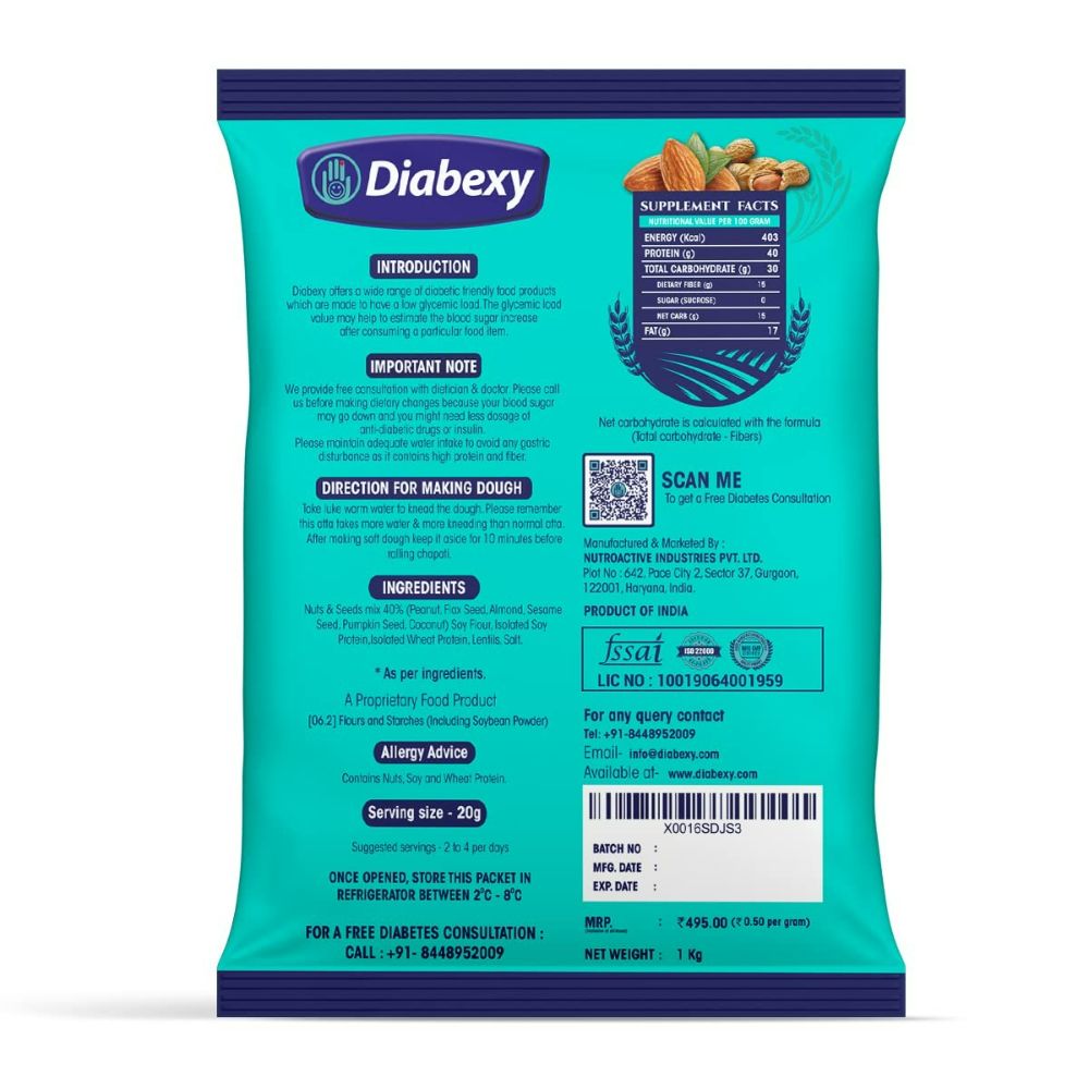 Diabexy Atta - Sugar Control for Diabetes - Swadesiicart