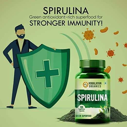 Himalayan Organics Spirulina Vegetarian Capsules - Swadesiicart