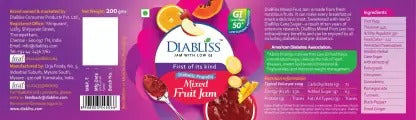 Diabliss Diabetic Friendly Mixed Fruit Jam - Swadesiicart