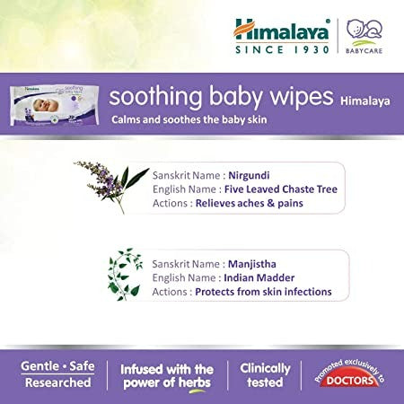 Himalaya Herbals - Soothing Baby Wipes - Swadesiicart